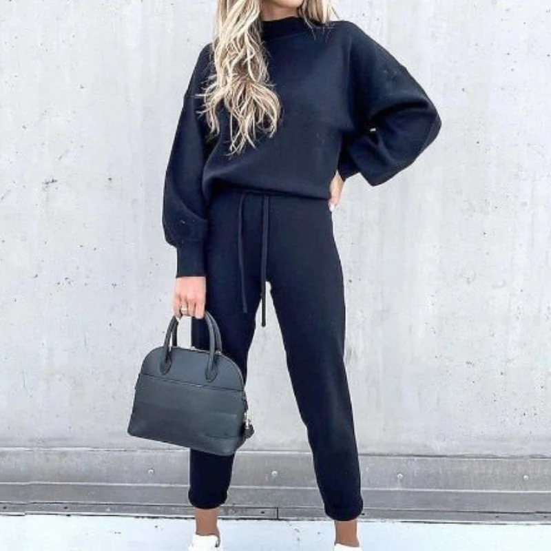 Damen Zweiteiler Set | Freizeitanzug mit Pullover und Hose - Image 4