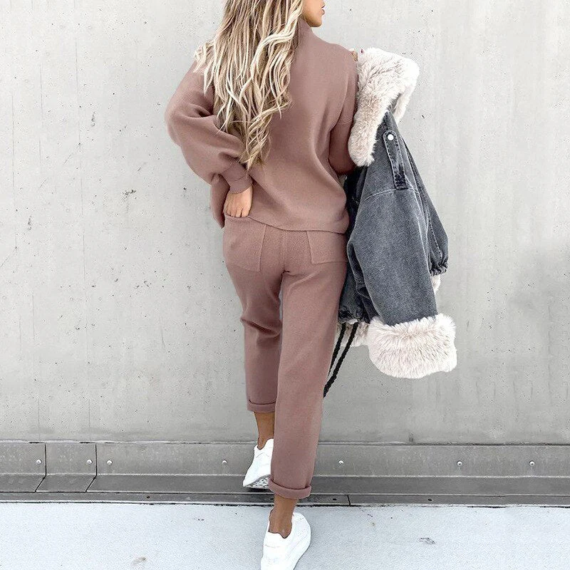 Damen Zweiteiler Set | Freizeitanzug mit Pullover und Hose - Image 9