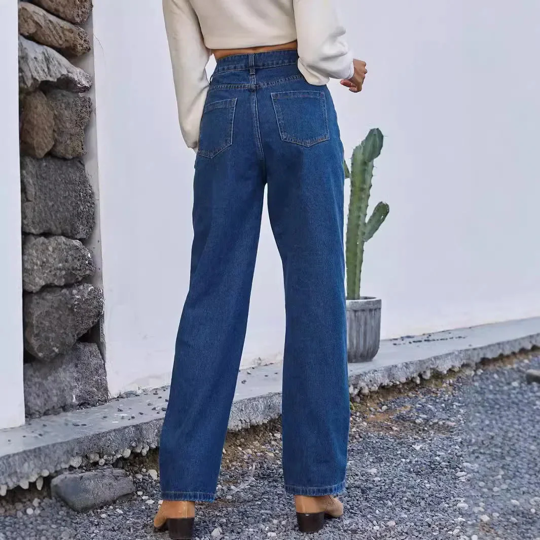 Daria | Dunkel Mom Jeans mit Hohem Bund - Image 2