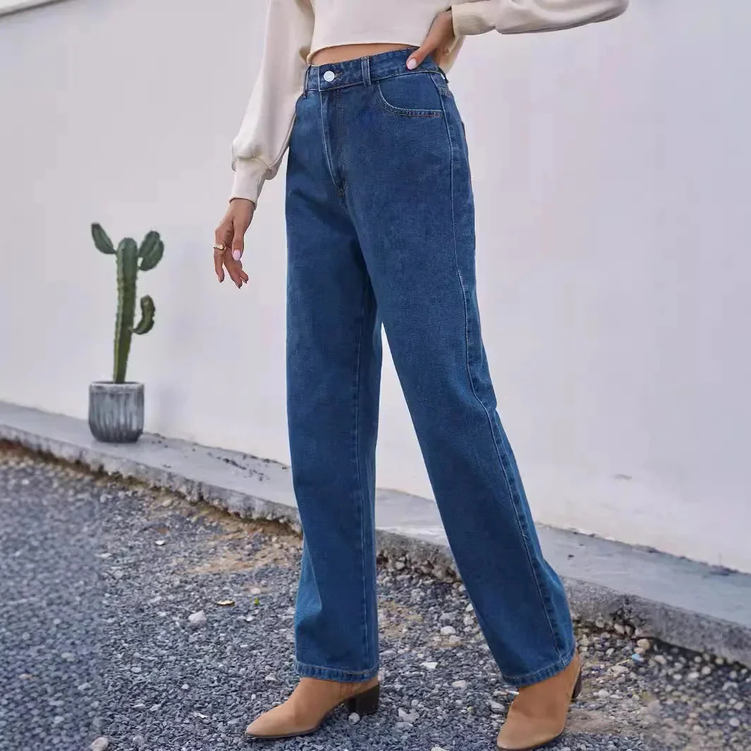 Daria | Dunkel Mom Jeans mit Hohem Bund - Image 3