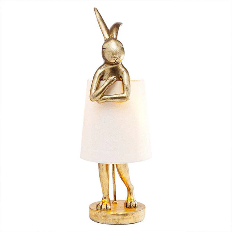 Design Tischlampe „Goldenes Kaninchen“ – Stilvolle Deko & Stimmungslicht