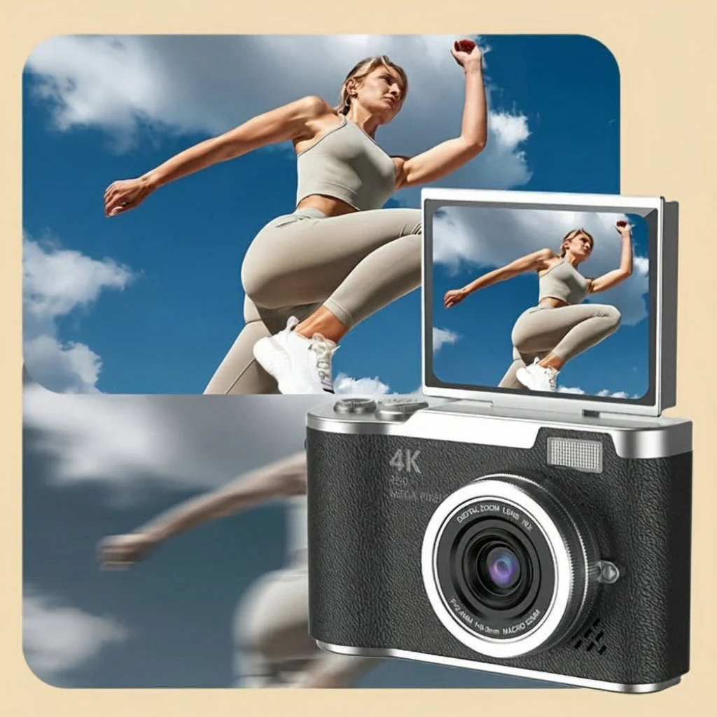 Digitalkamera 4K Vlogging Kamera Klappdisplay Video Foto