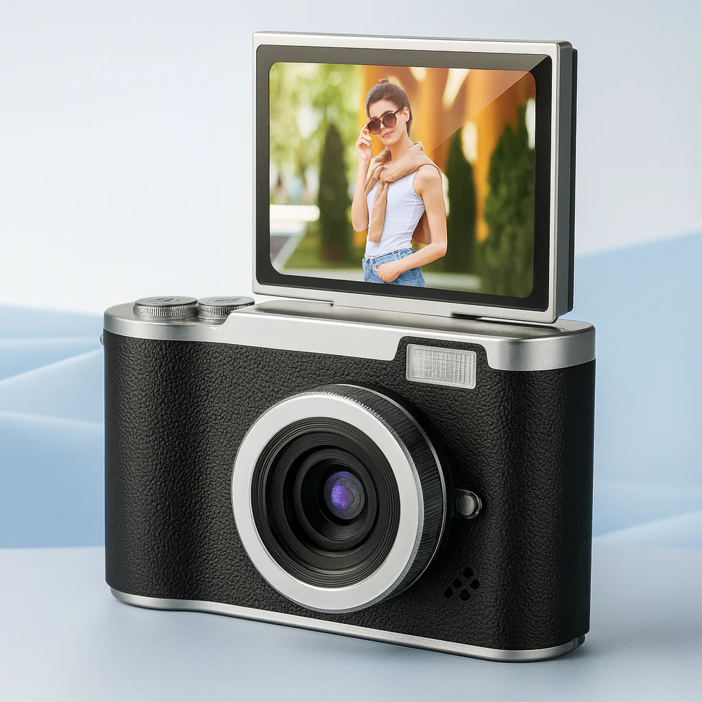 Digitalkamera 4K Vlogging Kamera Klappdisplay Video Foto - Image 6