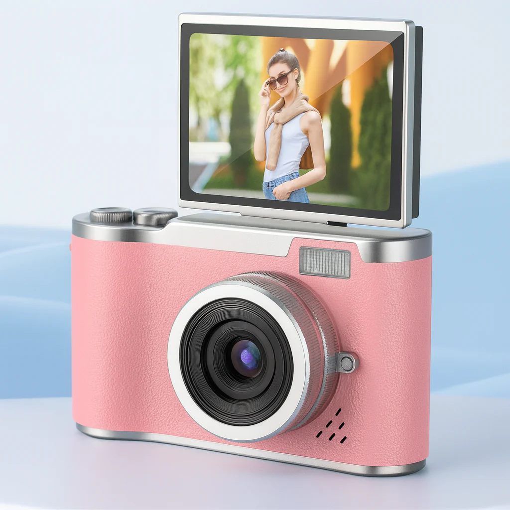 Digitalkamera 4K Vlogging Kamera Klappdisplay Video Foto - Image 8