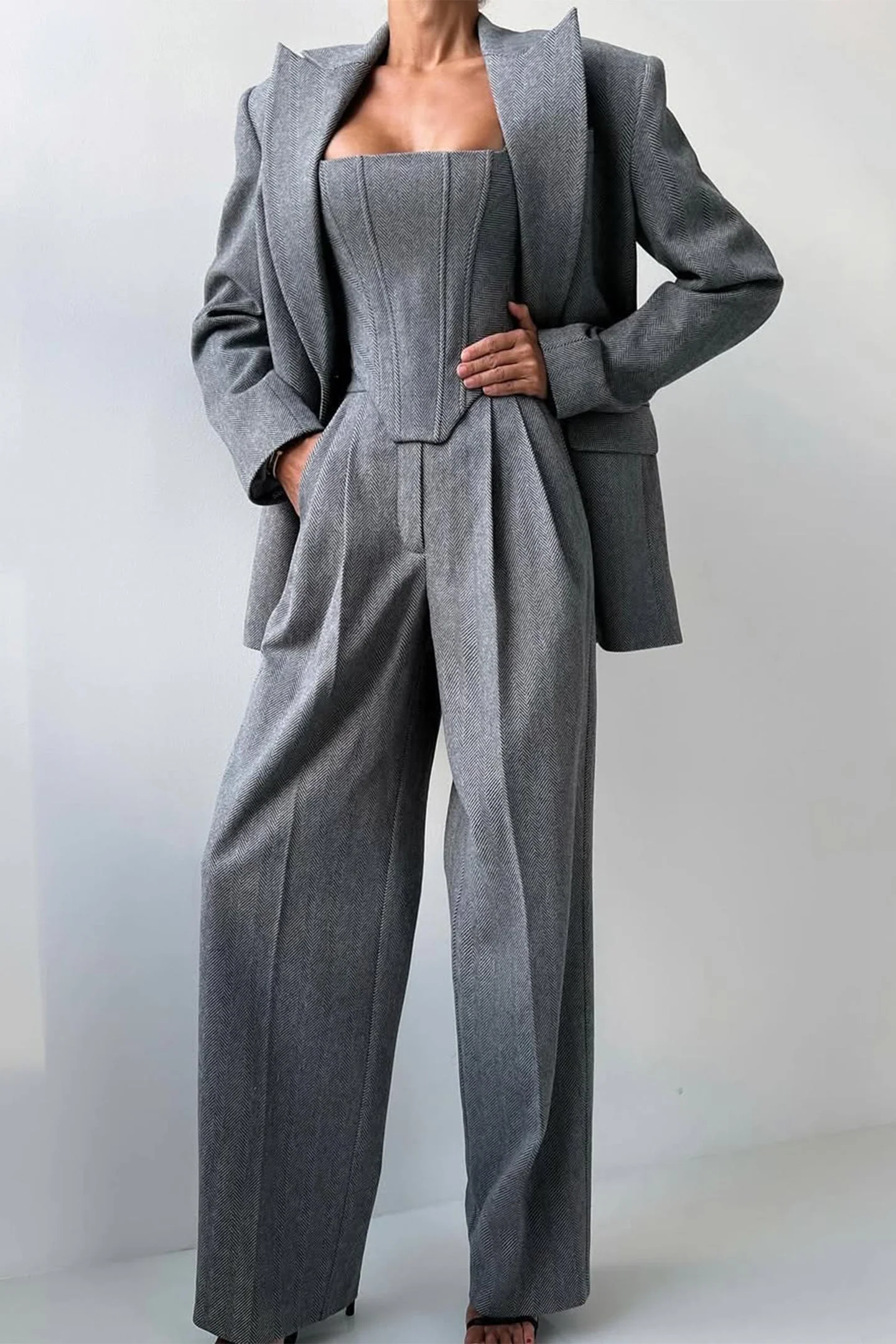 Dolce - Dreiteiliges Set mit Doppeljacke
