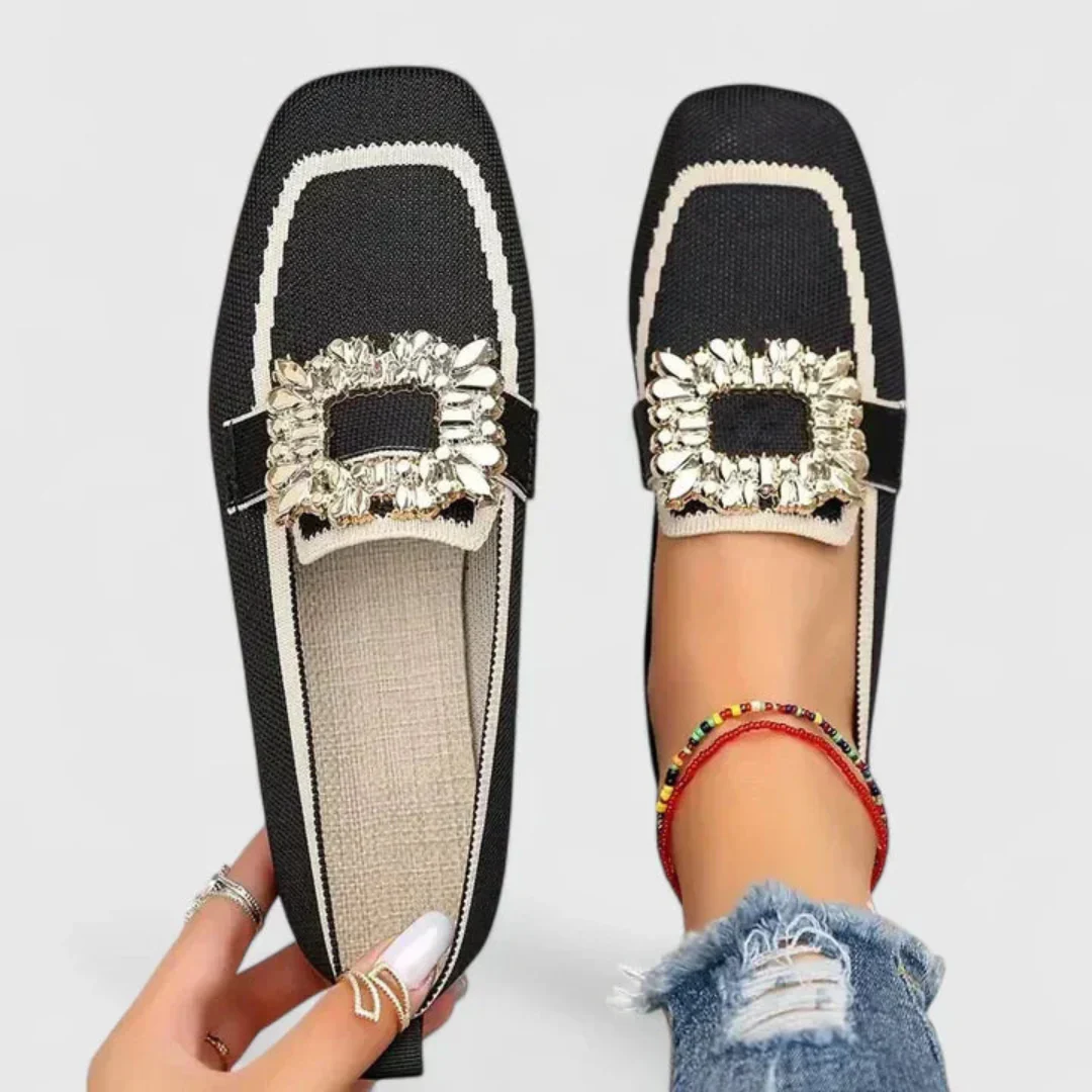 Doris | Damen Kristallschnalle Slip-On Loafer - Image 2