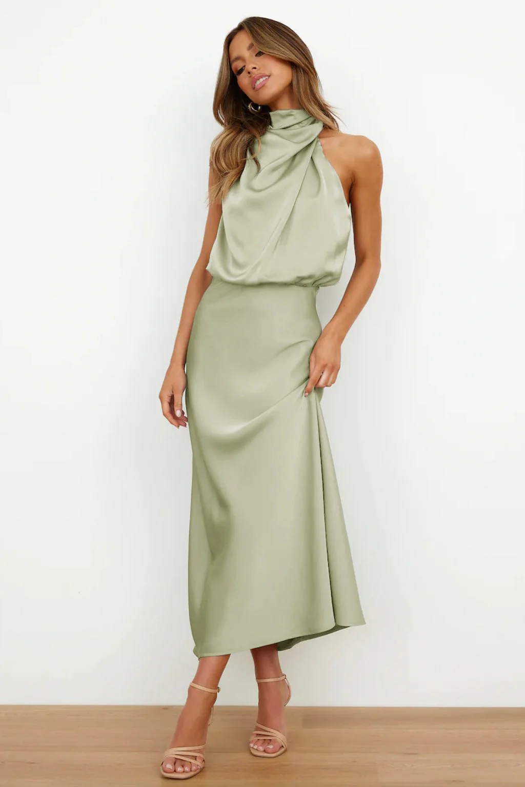 Doris Damen Schickes Neckholder Abendkleid