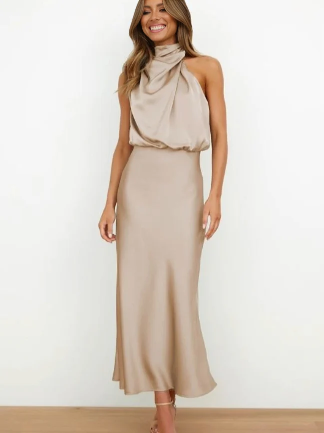 Doris Damen Schickes Neckholder Abendkleid - Image 14