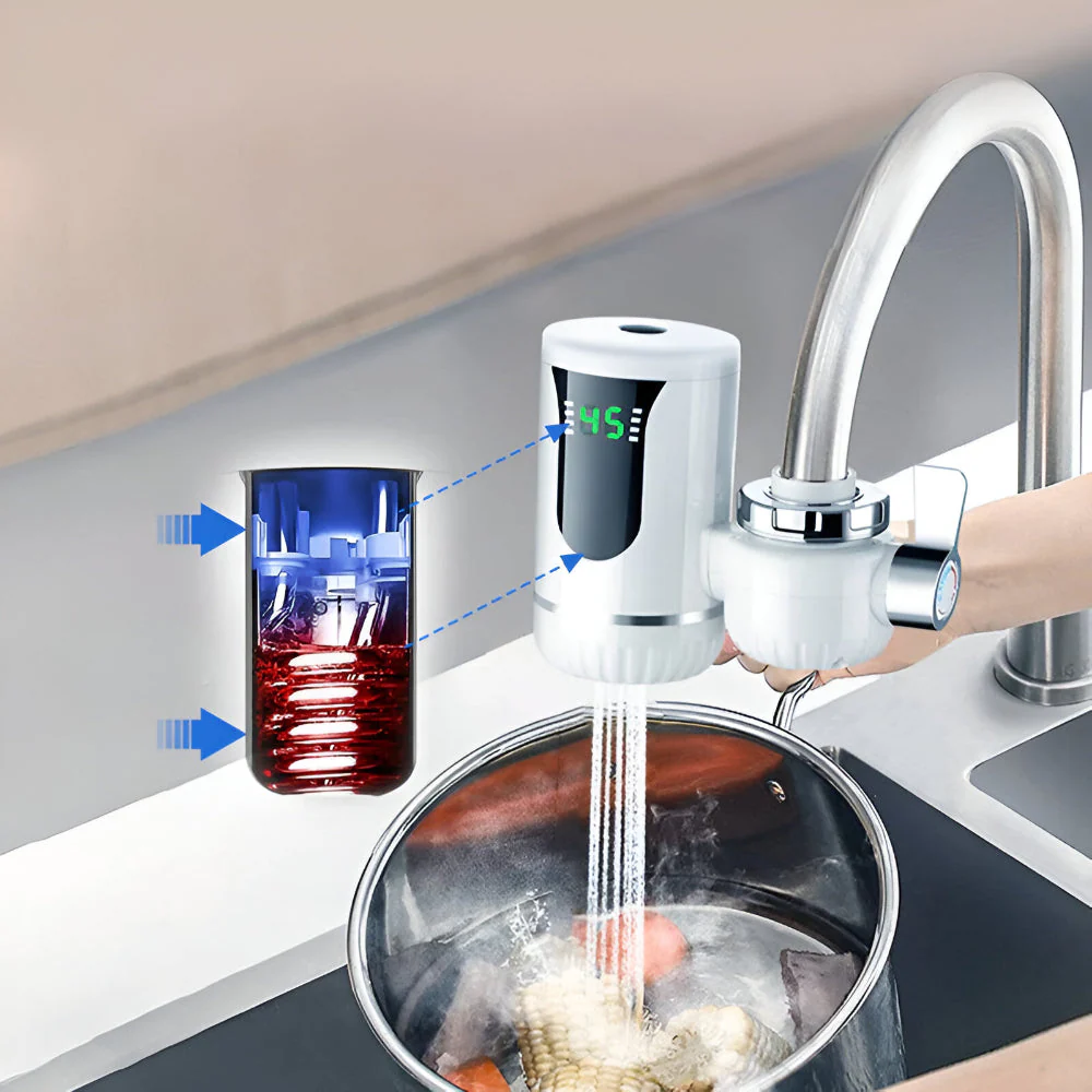 Durchlauferhitzer Wasserhahn Elektrisch 3000W Sofort Warmwassergerät - Image 2