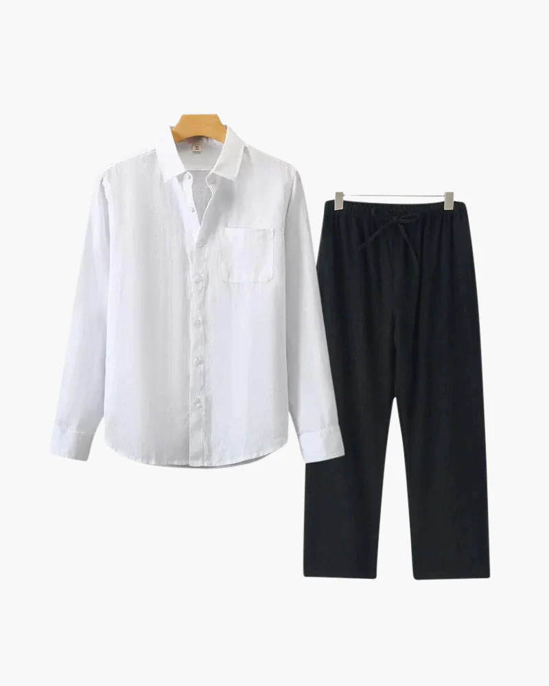 Easton | Stilvolles 3-teiliges Set Leinen Sommer-Outfit - Image 2