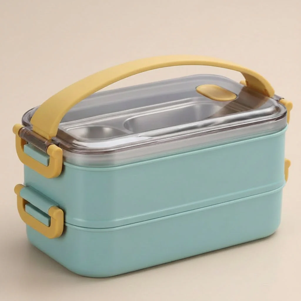 Edelstahl Brotdose Isoliert Lunchbox Auslaufsicher Deckel - Image 3