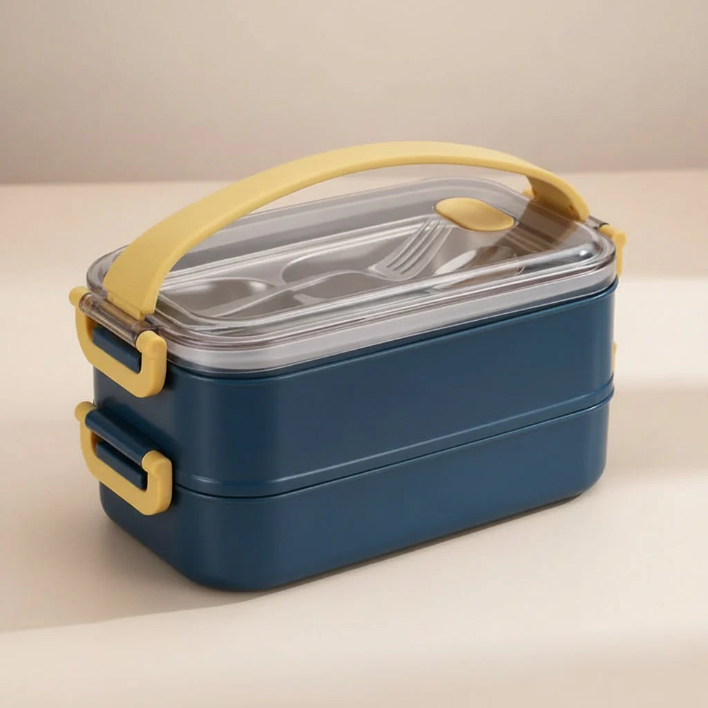 Edelstahl Brotdose Isoliert Lunchbox Auslaufsicher Deckel - Image 5