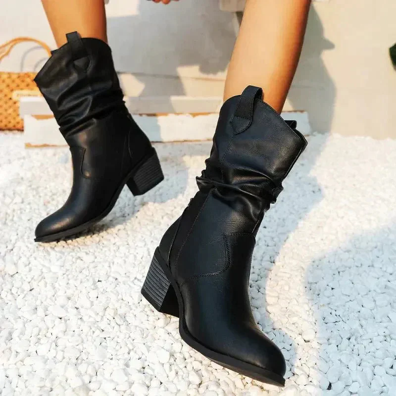Elegante Damenstiefeletten | Cowboy