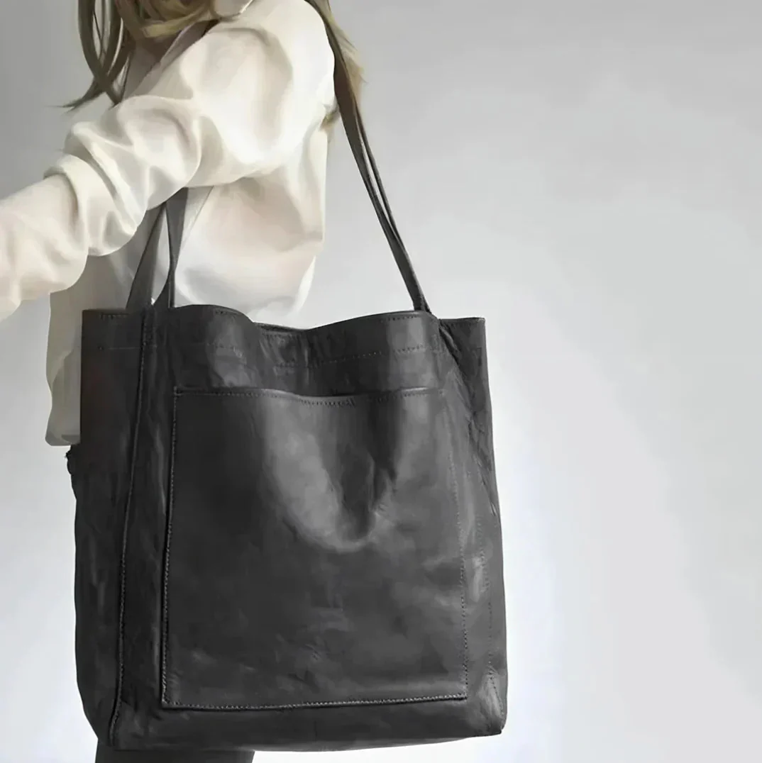 Elegante, handgefertigte Unisex-Tasche aus hochwertigem Vollnarbenleder