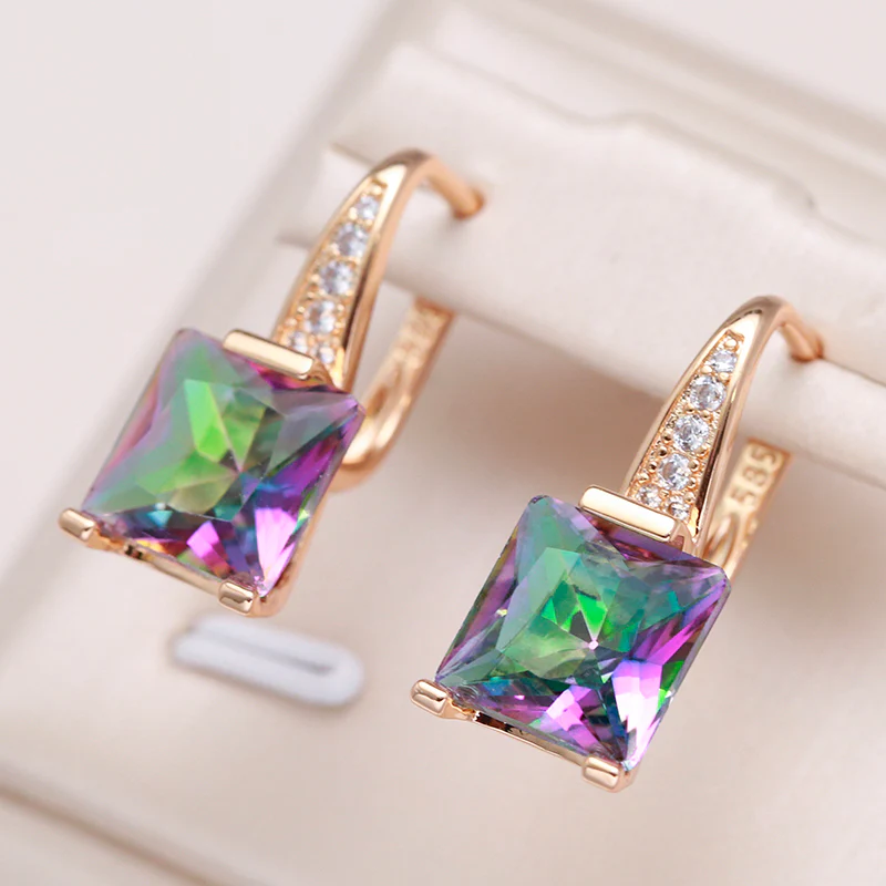 Elegante Multicolor Kristall-Ohrringe