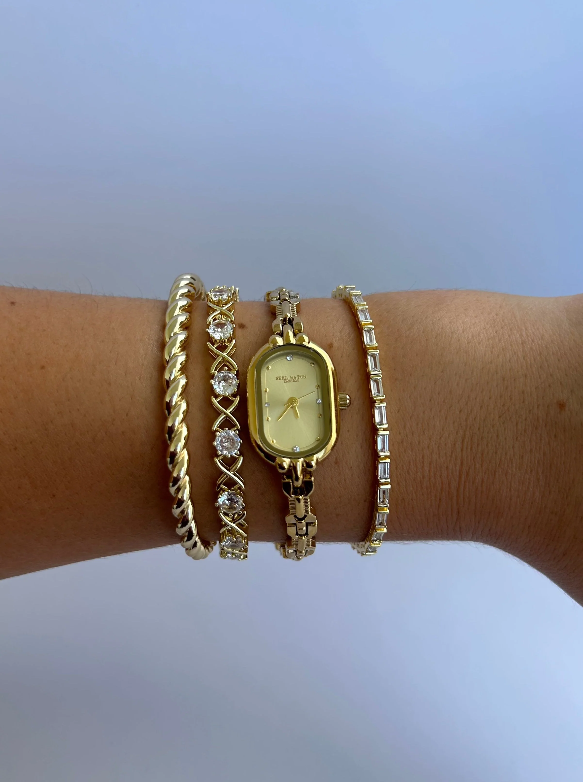 Elegante Vintage Damen Armbanduhr Goldfarben