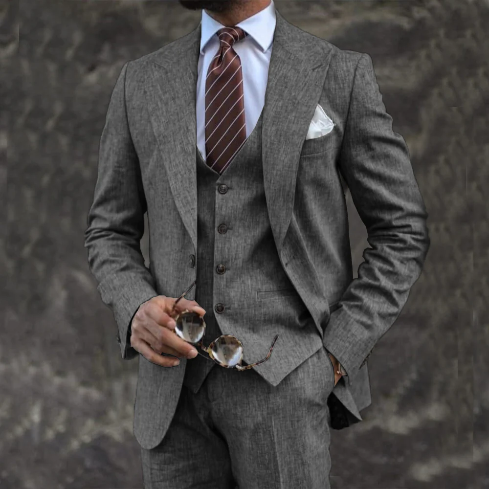 Eleganter 3-teiliger Herrenanzug mit Blazer, Weste und Hose - Thilo - Image 6