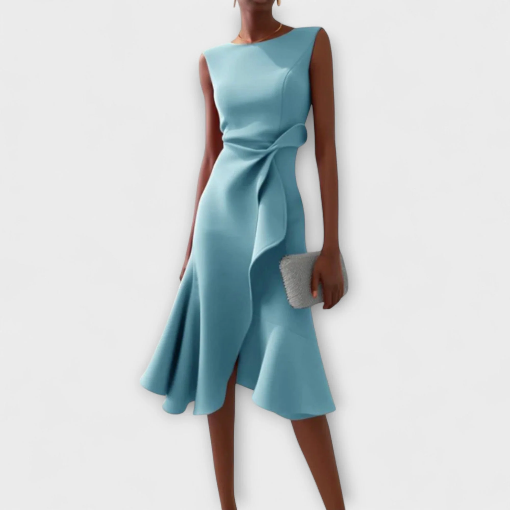 Elegantes Asymmetrisches Midikleid Damen – Festliche Kleider Für Hochzeitsgäste Und Besondere Anlässe - Image 4