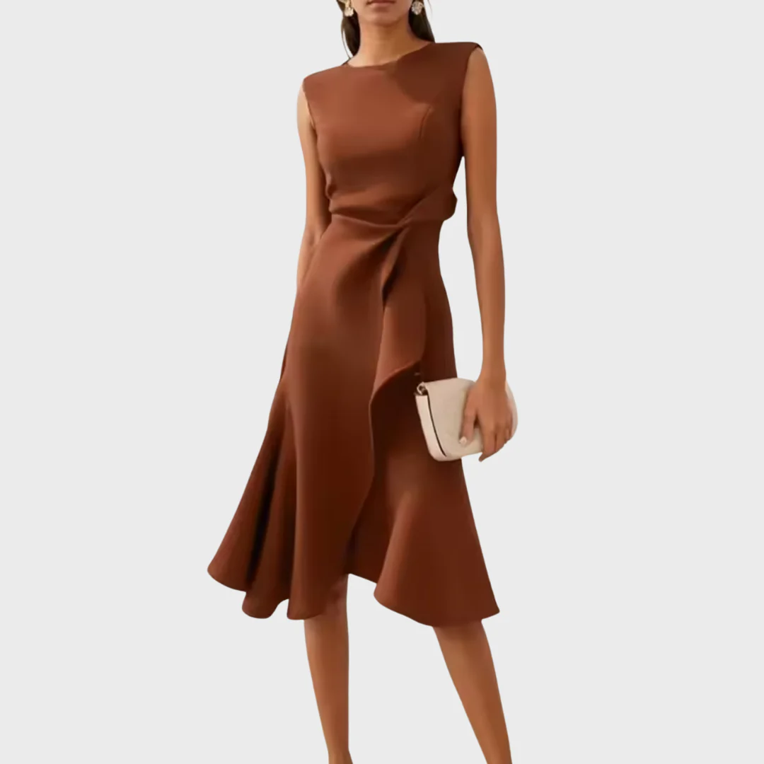 Elegantes Asymmetrisches Midikleid Damen – Festliche Kleider Für Hochzeitsgäste Und Besondere Anlässe - Image 9