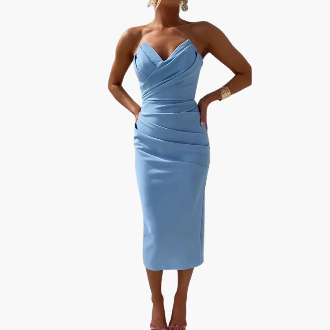 Elegantes fließendes Kleid für Frauen - mit Rüschen am Saum - Image 11