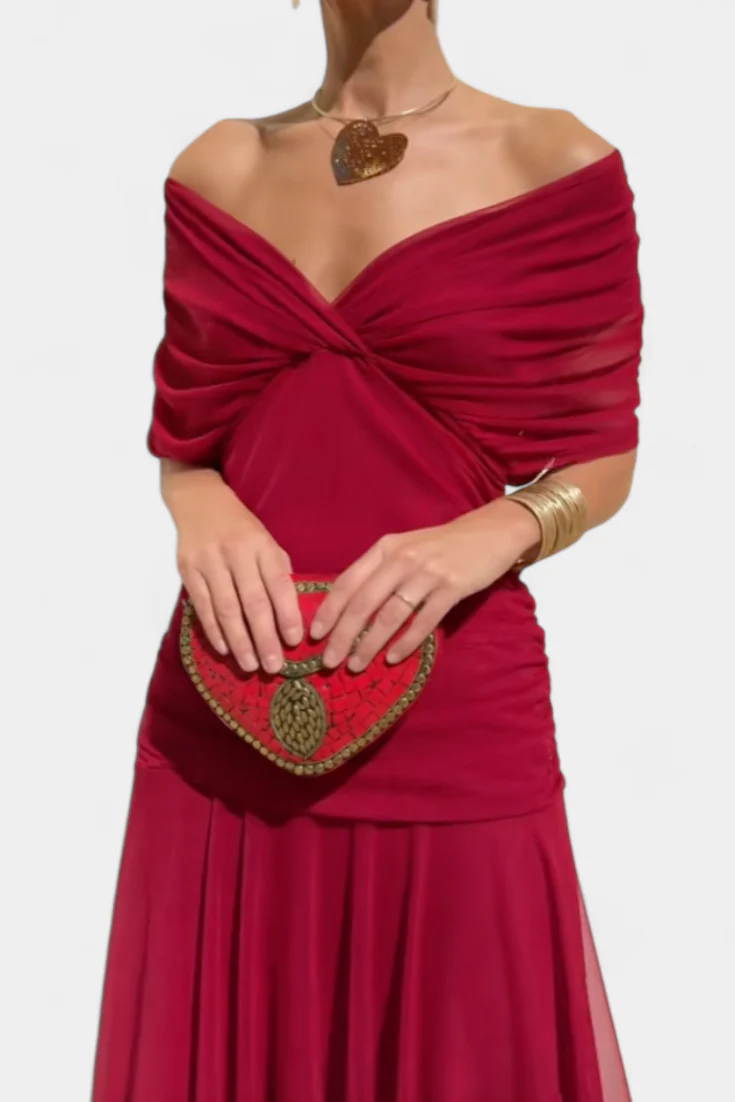 Elegantes Schulterfreies Langes Abendkleid für Frauen – Zeitlose Eleganz für Besondere Anlässe - Image 12