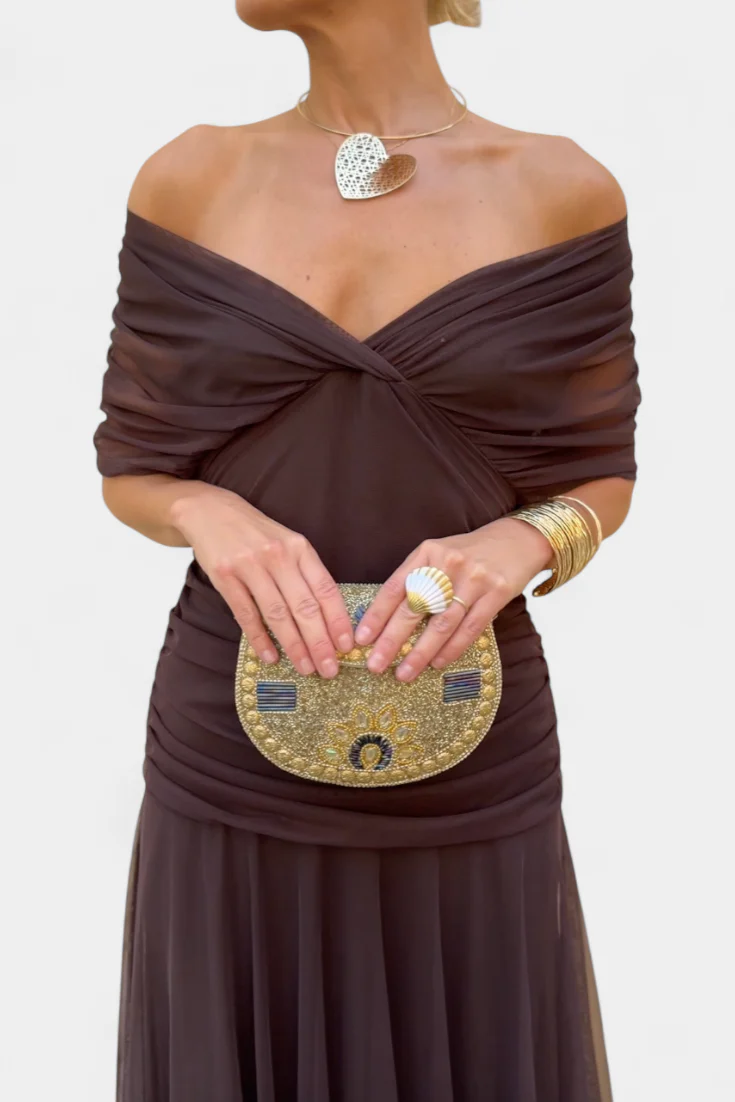 Elegantes Schulterfreies Langes Abendkleid für Frauen – Zeitlose Eleganz für Besondere Anlässe - Image 8