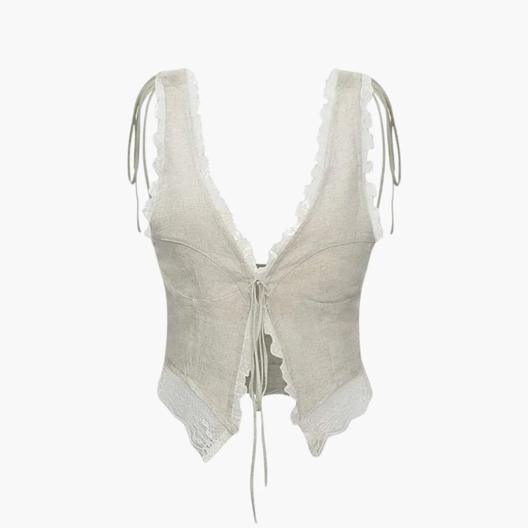 Elegantes V-Ausschnitt Top - Damen Oberteil für den Sommer