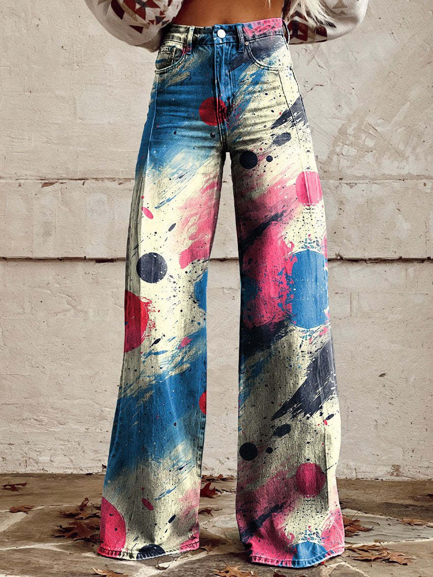 Elena | Bequeme Damenhose mit weitem Streifen Design - Image 9