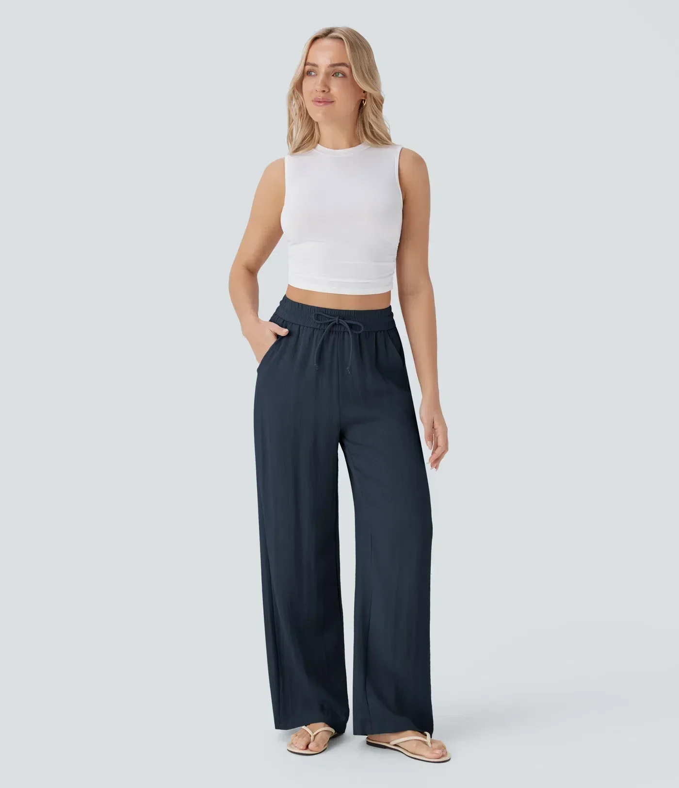 Elena | Bequeme Leinenhose mit fließender Passform - Image 28