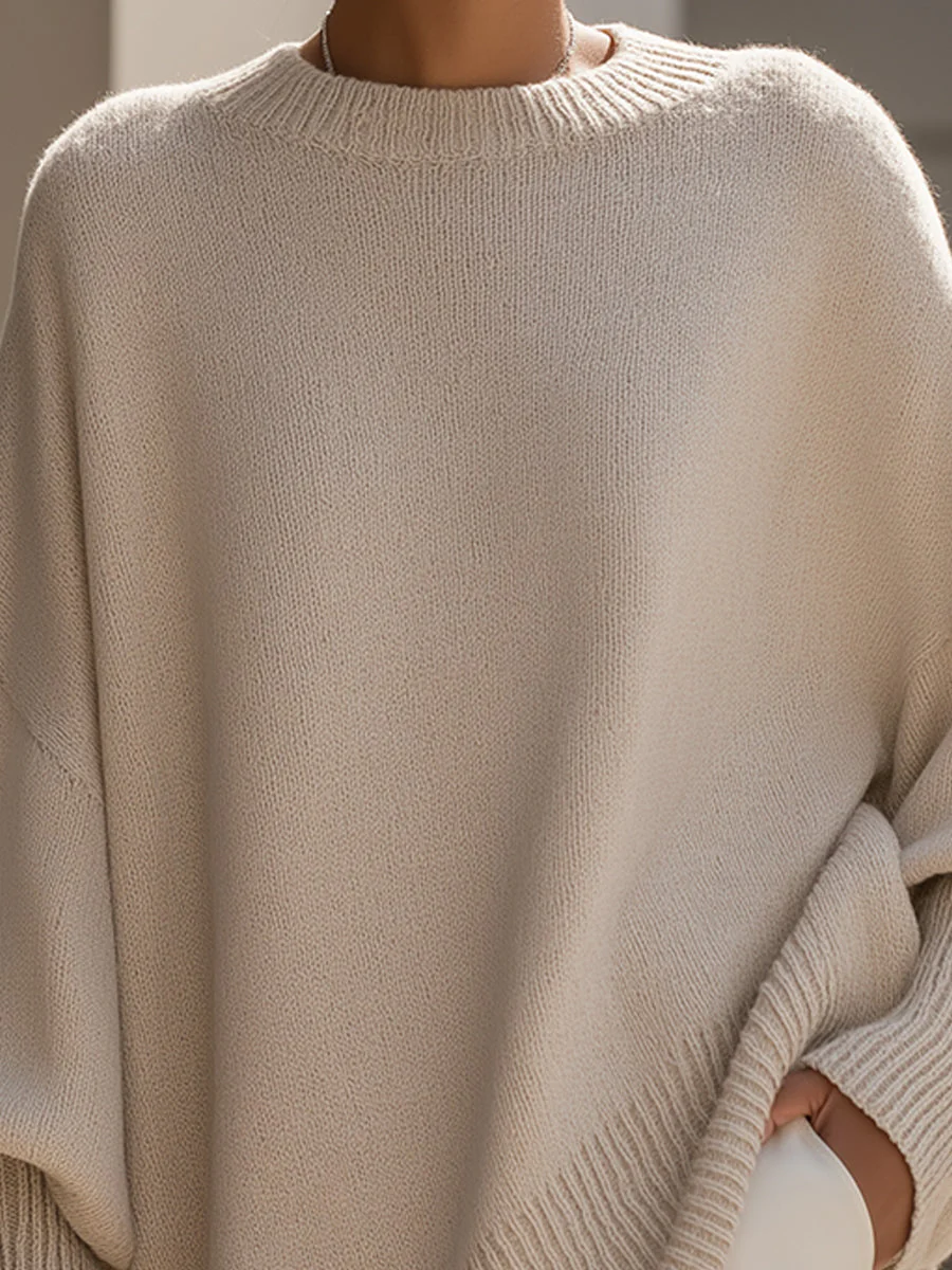 Elena – Elegantes Oversize-Strickponcho Damenoberteil