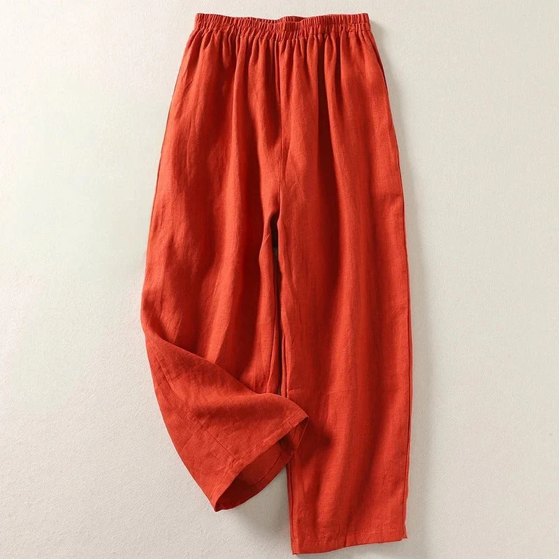 Elena | Leichte Hose aus Baumwolle Leinenmix - Image 3