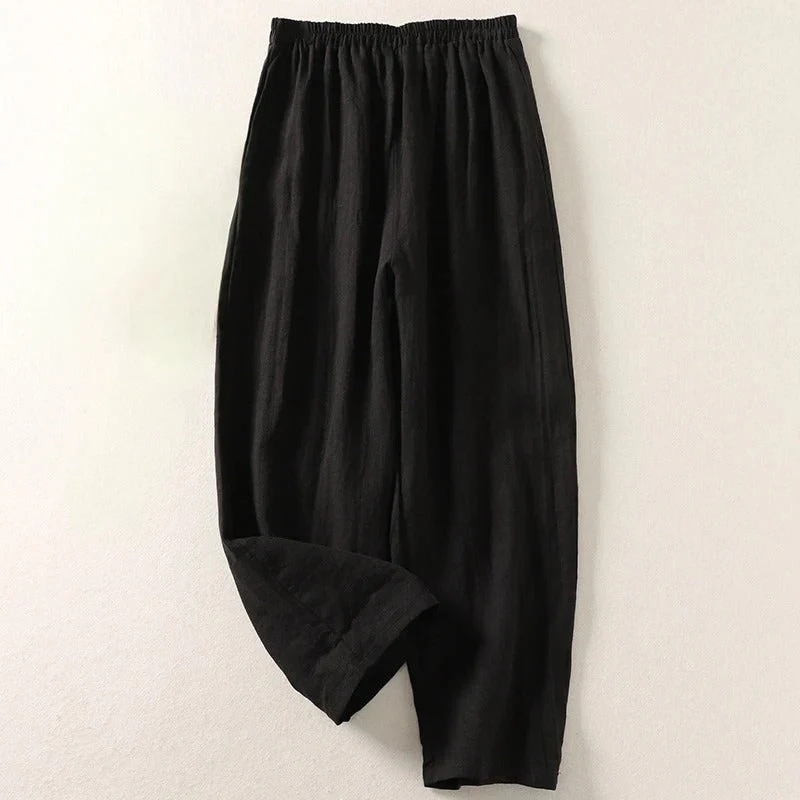 Elena | Leichte Hose aus Baumwolle Leinenmix - Image 5