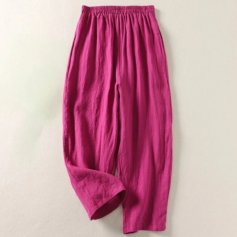 Elena | Leichte Hose aus Baumwolle Leinenmix - Image 6