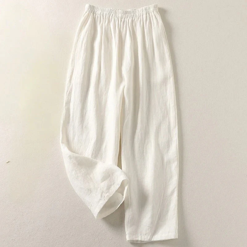Elena | Leichte Hose aus Baumwolle Leinenmix - Image 7