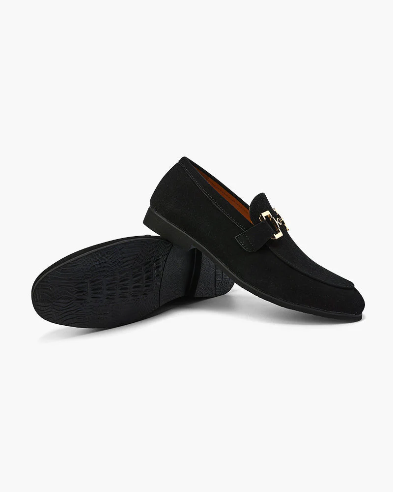Elias | Lässig Herren-Loafer aus Wildleder mit edlem Metall-Detail