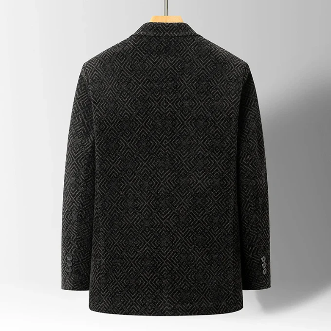 Elias | Midnight Wollmantel mit feiner Verarbeitung