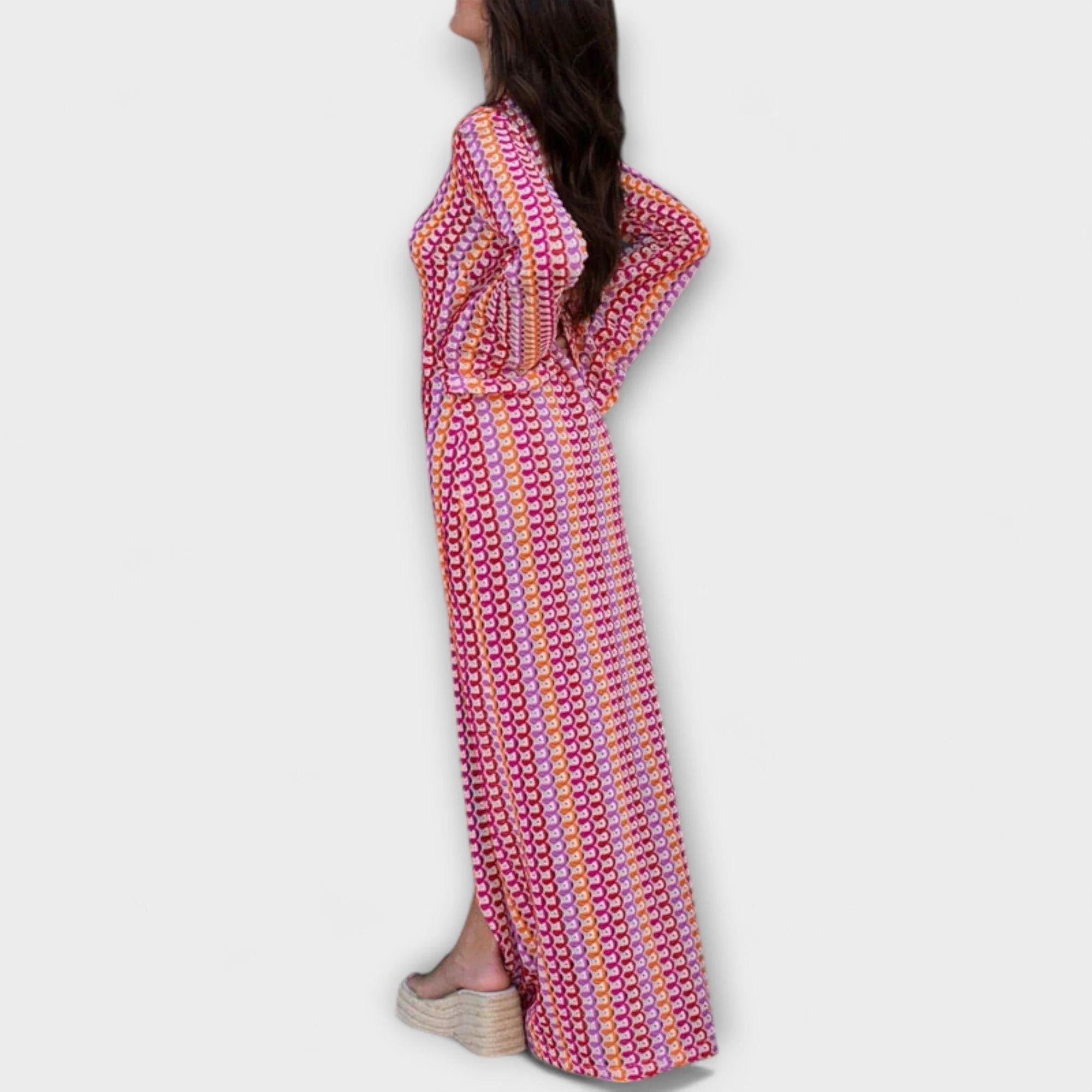 Elina – Maxikleid mit V-Ausschnitt und Urlaubs-Feeling - Image 8