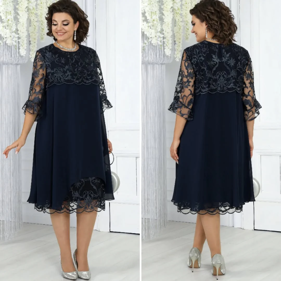 Elina | Stilvolles Damen Midikleid lässig-elegant - Image 17
