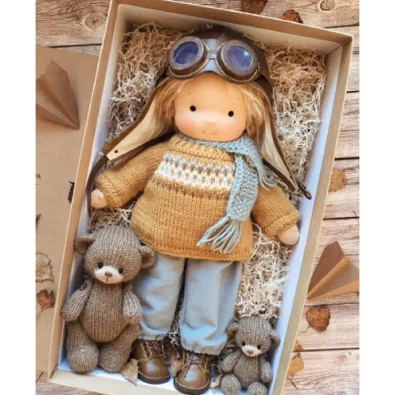 Elise | Handgefertigte Waldorf-Plüschpuppe – Weiches Baumwollspielzeug mit Stoffbox | Süß & Kuschelig | Für Kindergeburtstage & täglichen Spielspaß - Image 40