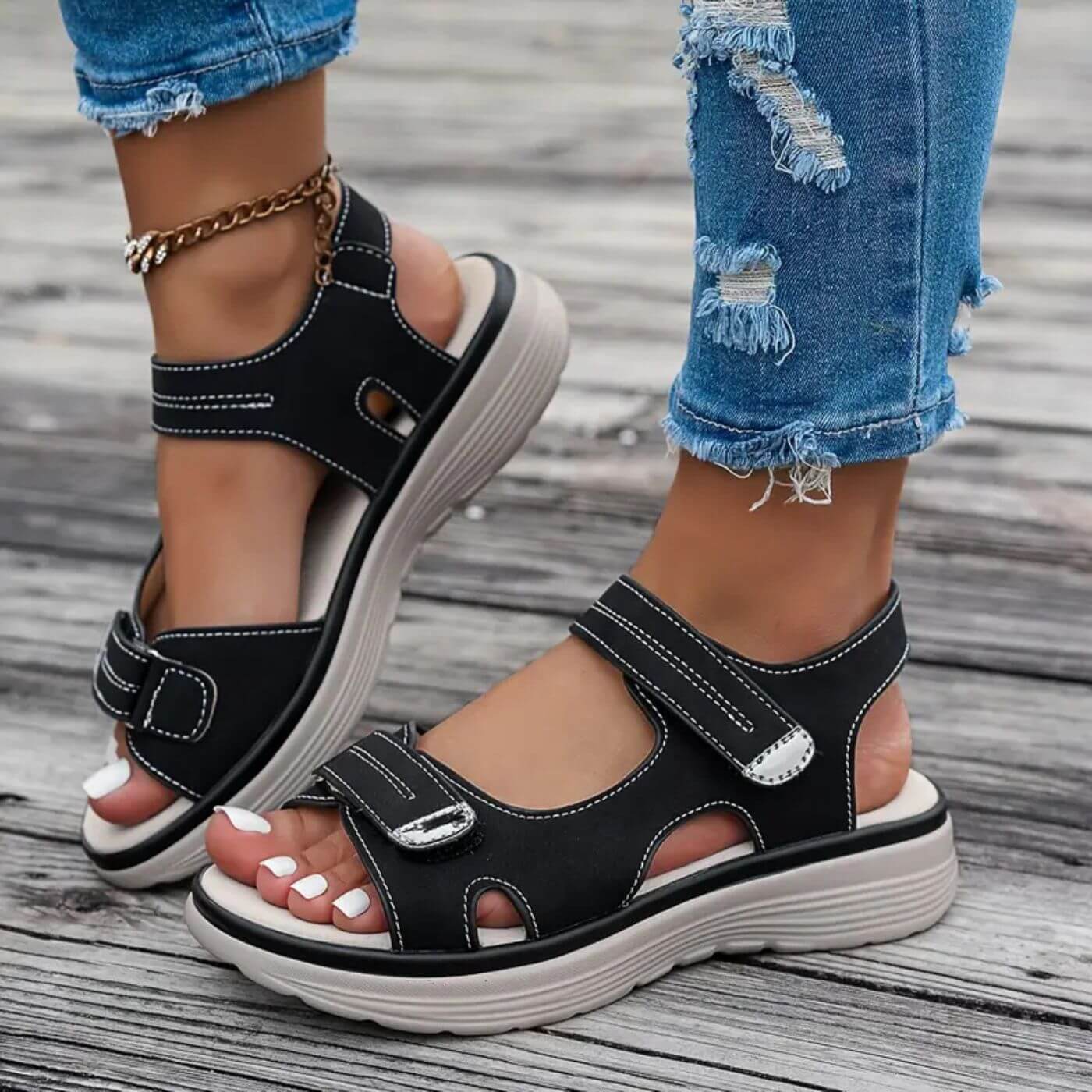 Elsa – Orthopädische Keilsandalen mit Knöchelriemen - Image 7