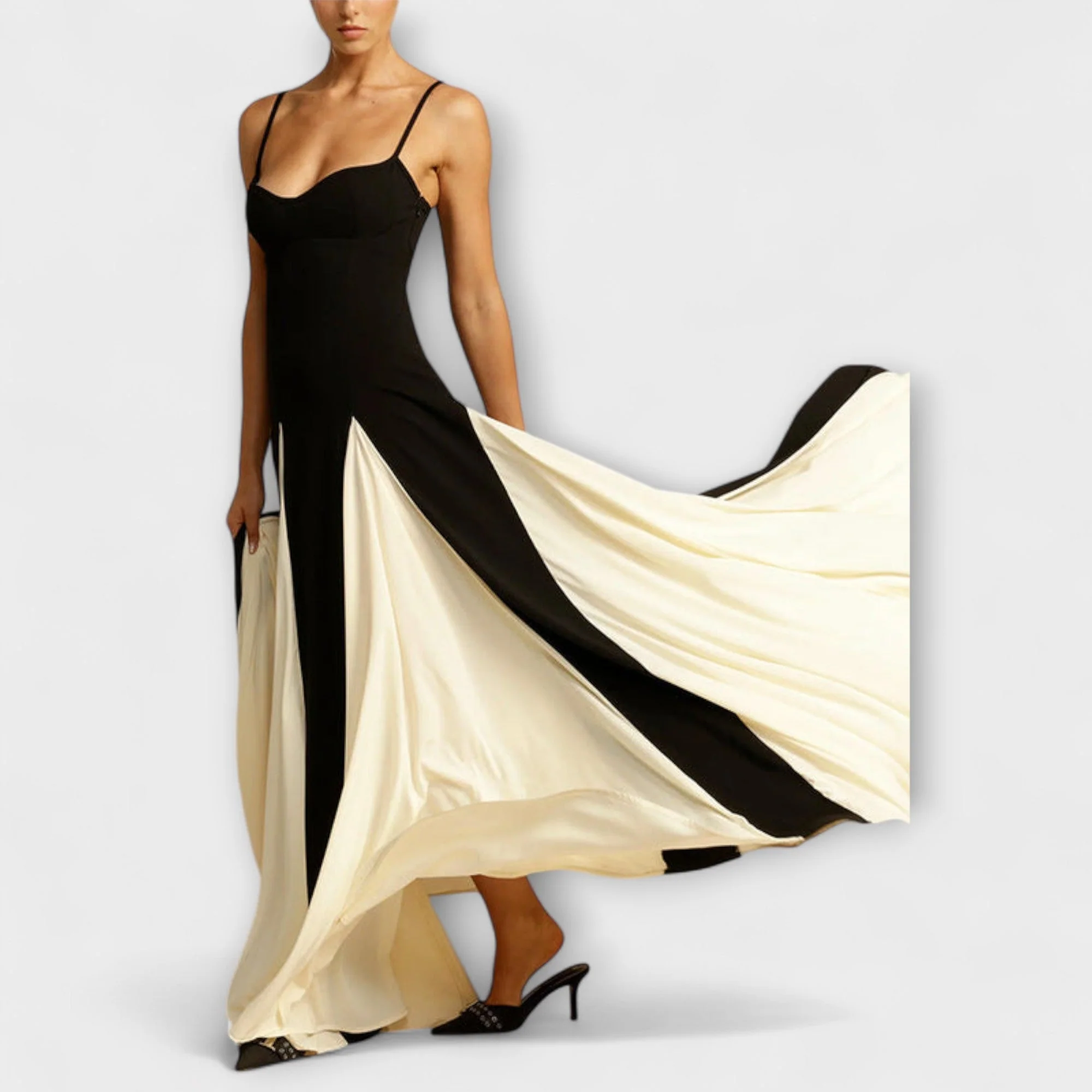 Ember - Klassisches A-Linien Maxikleid mit Tüll-Details