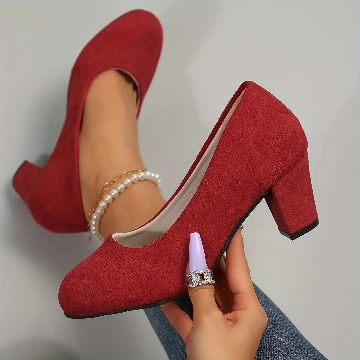 Emilia | Pumps Damen stilvoll mit breiter Spitze - Image 12