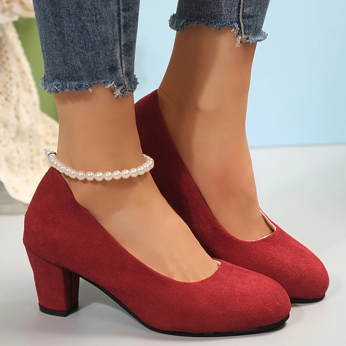 Emilia | Pumps Damen stilvoll mit breiter Spitze - Image 6