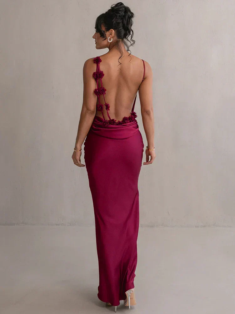 Emily | Maxikleid mit geblümtem Rücken - Image 6