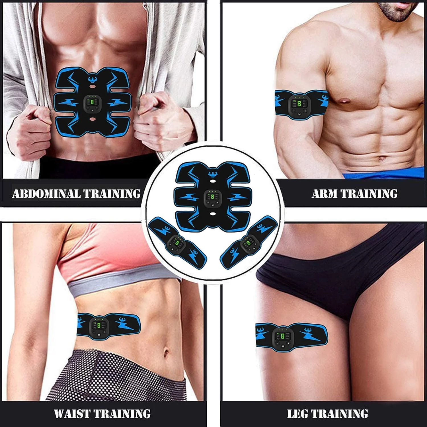 EMS Muskelstimulator Bauchtraining Heimgebrauch USB - Image 5