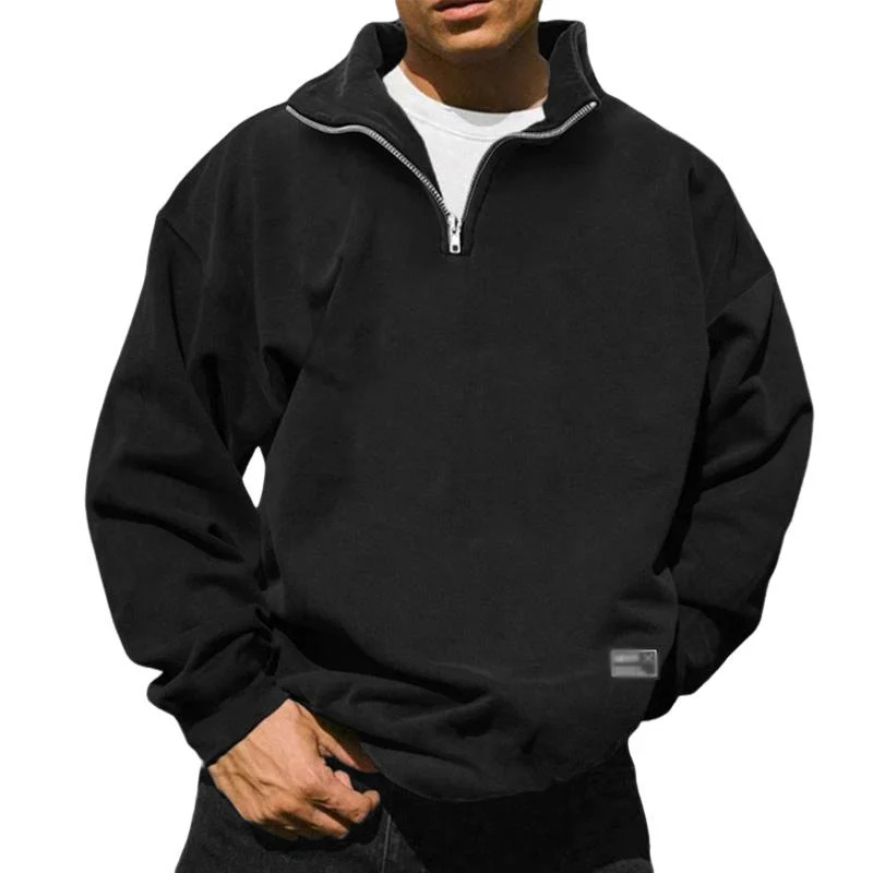 Fabian | Stilvolles Herren Sweatshirt mit Stehkragen - Image 4