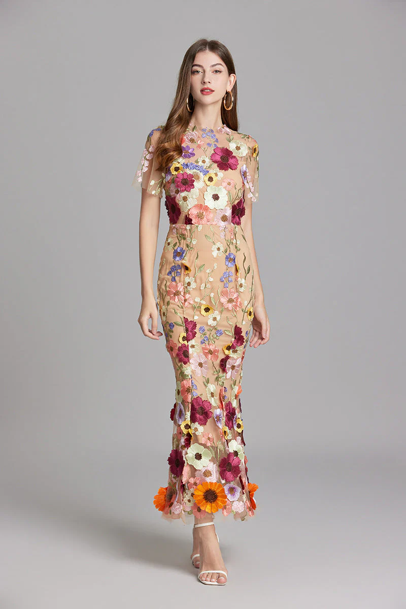 Felizia - Elegantes Ärmelloses Besticktes Damenkleid