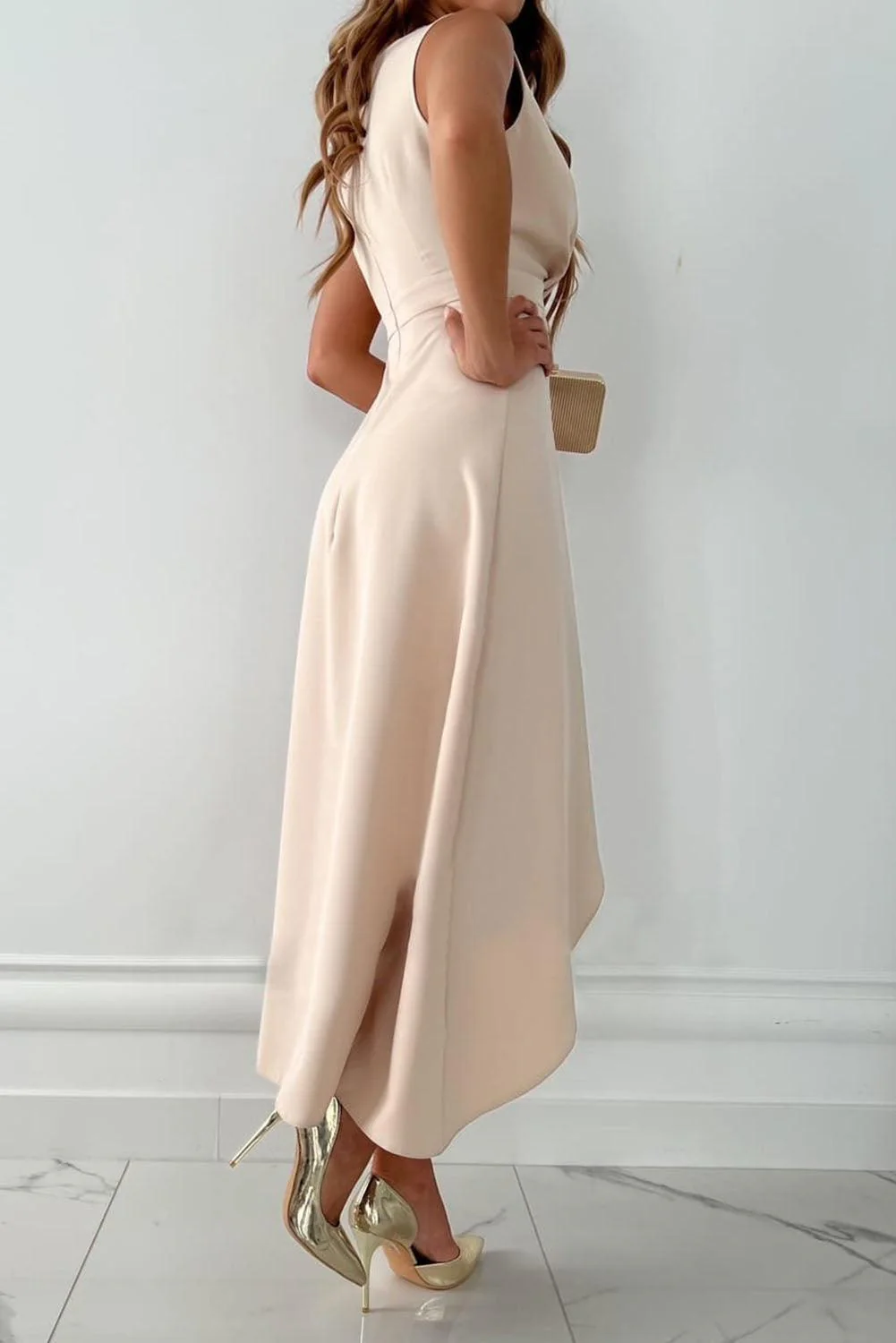 Femke - Wickelkleid mit V-Ausschnitt und Schlitz