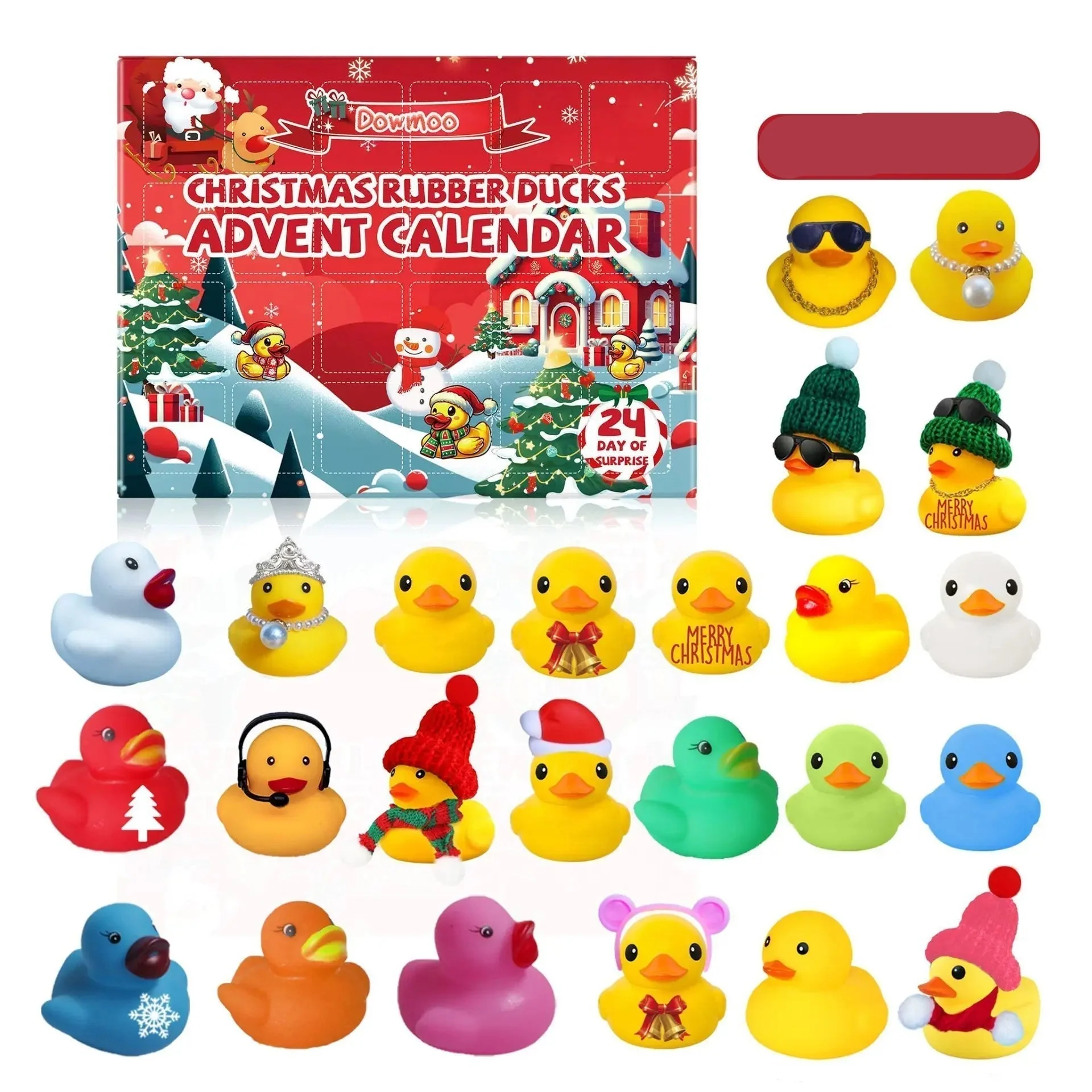 FestiveDuck | Fröhlicher Adventskalender mit Gummienten für Kinder – Weihnachtsspaß garantiert!