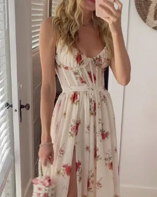 Freda - Sommerkleid Mit Blumendruck Für Damen